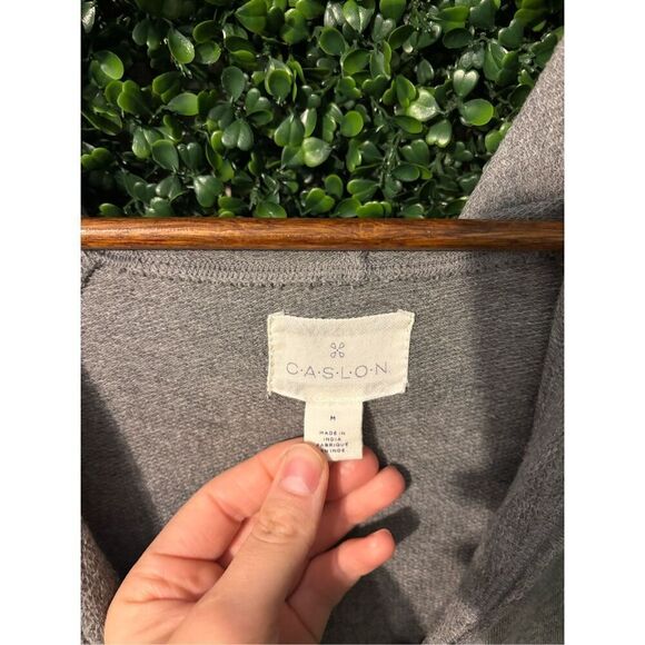 Caslon Gray Center Button Cardigan Sz Medium - Picture 3 of 5